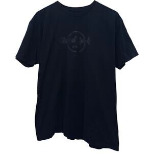 Hard Rock Cafe Maui T Shirt Mens Large Black Tonal Logo Tee